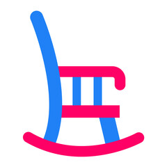 Rocking Chair Vector Design Icon Style