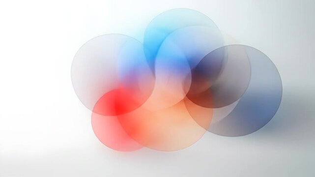 Abstract circles of translucent colors