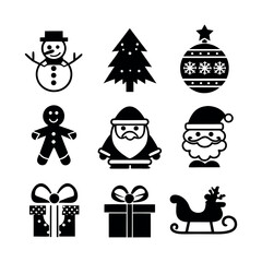 Fototapeta premium set of christmas icons