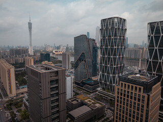 Guangzhou ,China - Mar 27,2025: Aerial view of landscape in Guangzhou city, China
