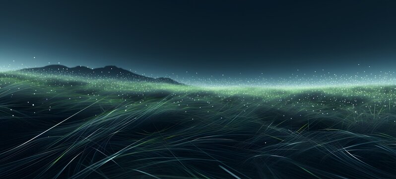 grass field Wireframe , mozaic art,, Generative ai