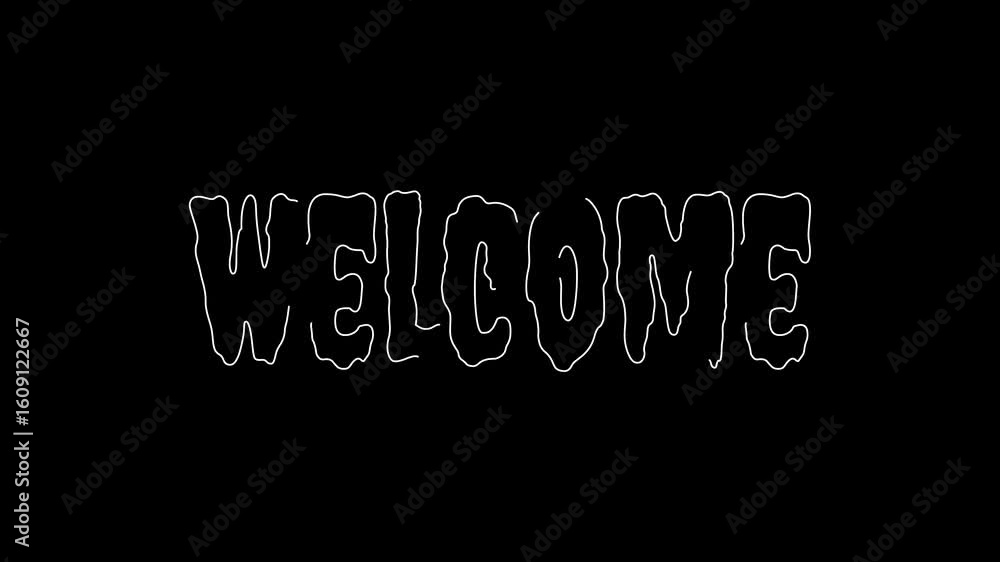 Aufkleber animation of abstract light in white with the text 