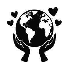 hand holding charity symbol