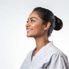 young indian nurse working in a hospital