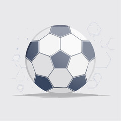 Soccer Ball Illustration, Sports Action, Dynamic Design, Graphic Artwork, Digital Environment