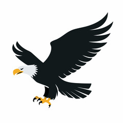 Fototapeta premium Majestic Bird Soaring Across the Sky in Nature Illustration