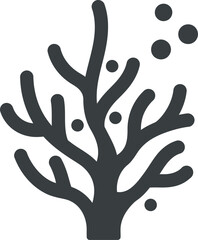Minimalist coral branch icon
