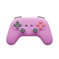 3D Pink Gamepad Controller