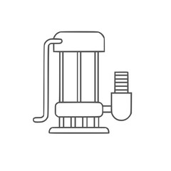 hand pump water source vector.