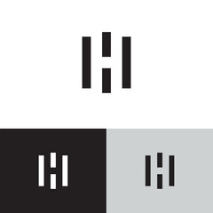 Modern letter H logo, vector graphic