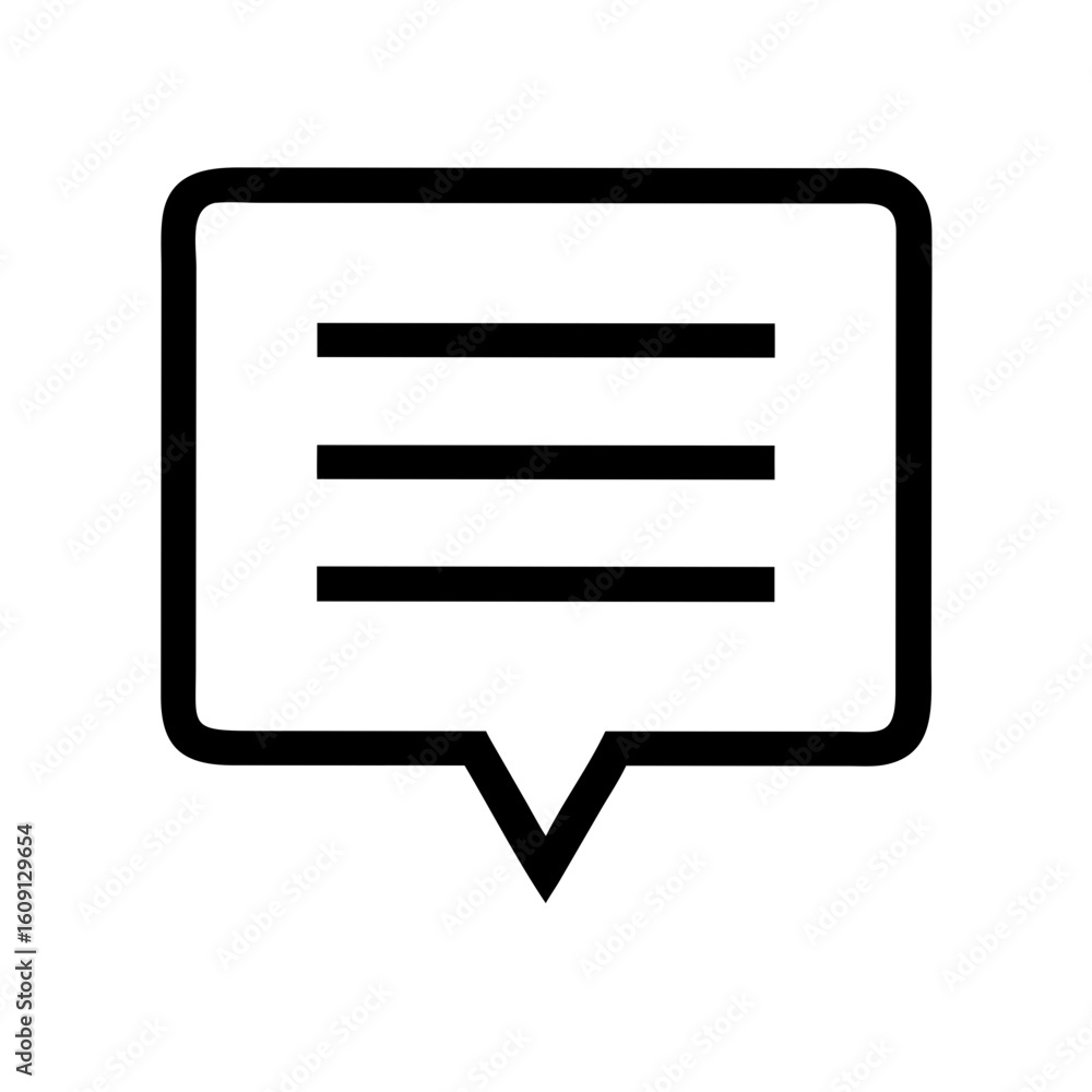 Poster chat bubble message icon vector illustration communication dialog speech comment conversation text b