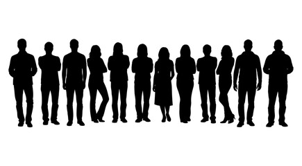 Set of Silhouettes men and women.