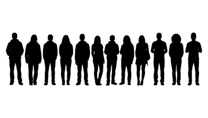 Set of Silhouettes men and women.