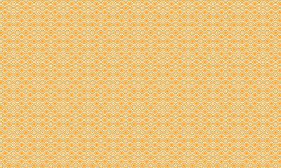 Decorative Seamless Wave Pattern with Geometric Circle and Star Elements