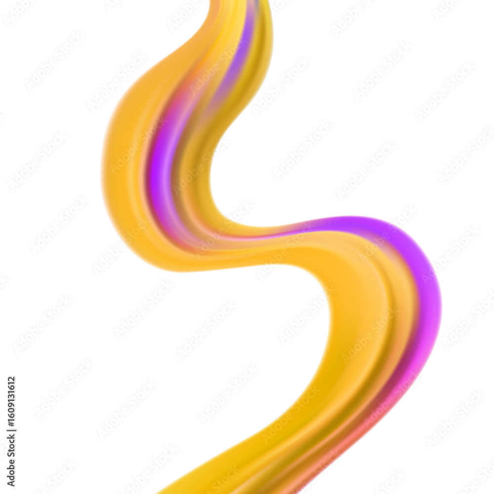 Poster abstract holographic wave.flow iridescent fluid.dynamic spectrum ribbon.