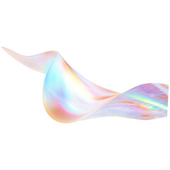 Abstract  holographic wave.Flow iridescent fluid.Dynamic spectrum ribbon.