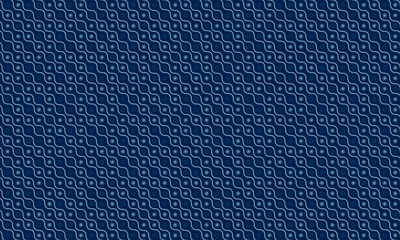 Decorative Seamless Wave Pattern with Geometric Circle and Star Elements