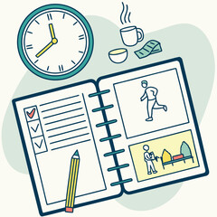 vector illustration of a business plan