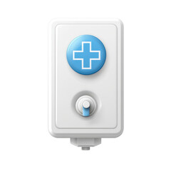 Obraz premium Hand Sanitizer Dispenser Icon Hygiene Healthcare Protection Blue Plus Symbol Prevention on transparent background