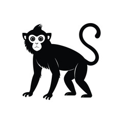 Jungle Monkey Silhouette Art 