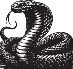 Fototapeta premium King cobra vector illustration, king cobra silhouette vector illustration 