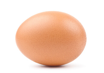 Fresh hens egg isolated on white.