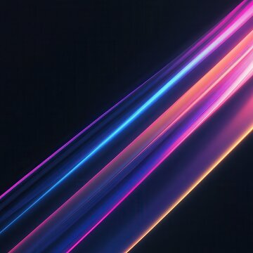 3d rendering, abstract neon background with ascending pink and blue glowing lines. Fantastic wallpaper with colorful laser rays.