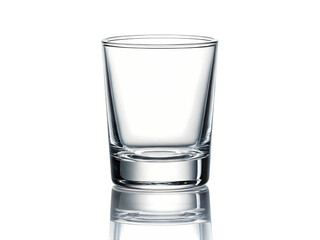 Empty Shot Glass on White Background Crystal Clear Clarity on transparent background