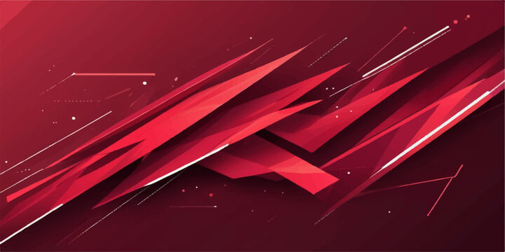 Glowing red lines form a futuristic, abstract pattern on a dark background, creating a vibrant digital wallpaper design