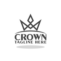 Crown abstract Logo with shadow