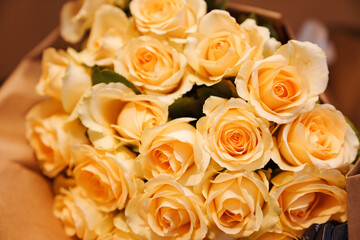 Bouquet of yellow roses.