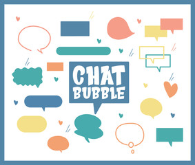 Speech bubbles vector set. Talk bubble icon. Isolated design elements for text, thought, dialogue, conversation.