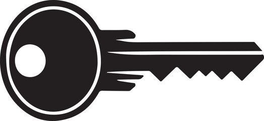Obraz premium Isolated Black Key Logo for Data Access And Cybersecurity