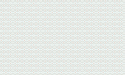 Decorative Seamless Wave Pattern with Geometric Circle and Star Elements