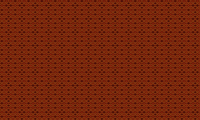 Decorative Seamless Wave Pattern with Geometric Circle and Star Elements