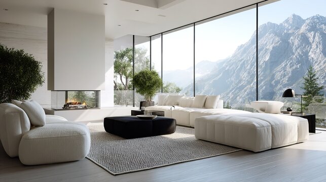 modern living room with sofa