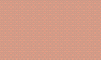 Decorative Seamless Wave Pattern with Geometric Circle and Star Elements