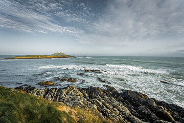 Irland Ballycotton Lighthouse Meer Steine