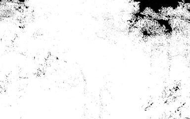 Black and White abstract Grunge background. Damaged Concrete, Stone, Plaster Texture. A Distressed Monochrome Backdrop with Grainy Details. Overlay with Dust and Scratches. Vector design.