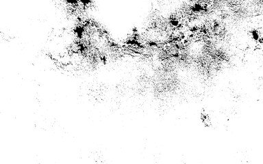 Black and White abstract Grunge background. Damaged Concrete, Stone, Plaster Texture. A Distressed Monochrome Backdrop with Grainy Details. Overlay with Dust and Scratches. Vector design.