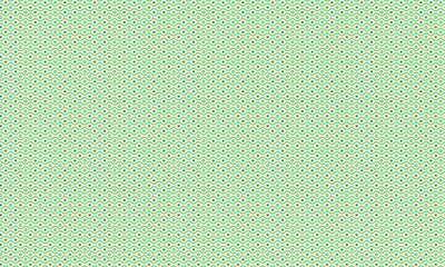 Decorative Seamless Wave Pattern with Geometric Circle and Star Elements