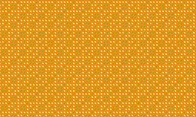 Decorative Seamless Wave Pattern with Geometric Circle and Star Elements