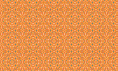 Decorative Seamless Wave Pattern with Geometric Circle and Star Elements