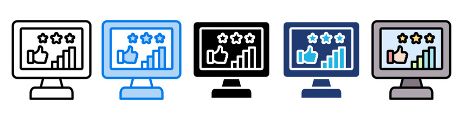 Reputation Management icon set multiple style collection