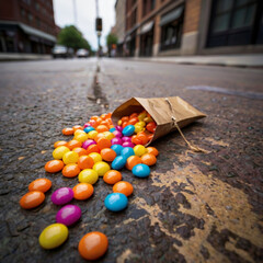 colorful chocolate candy