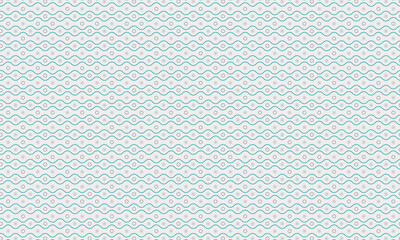 Decorative Seamless Wave Pattern with Geometric Circle and Star Elements