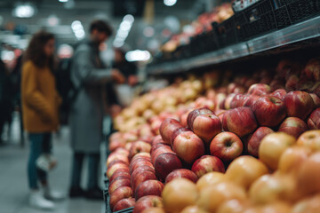 vibrant supermarket display showcasing variety of organic products influences shopper choices