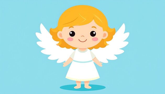Cute angel cartoon character - Powered by Adobe