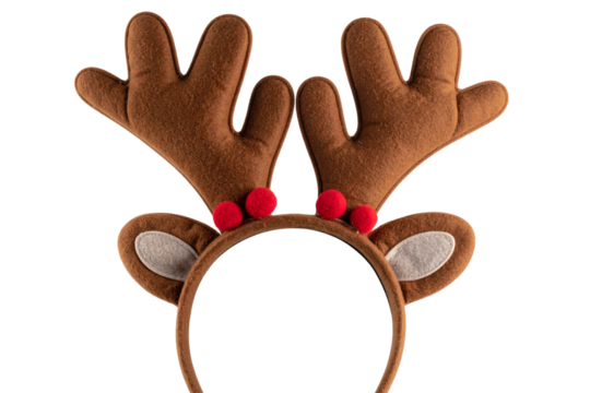 Minimal Reindeer Antler Headband on Invisible Mannequin