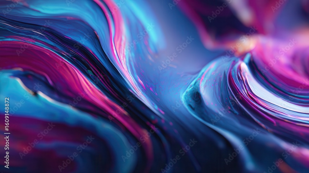 Poster colorful abstract swirls create a vibrant display of flowing hues in a dynamic arrangement